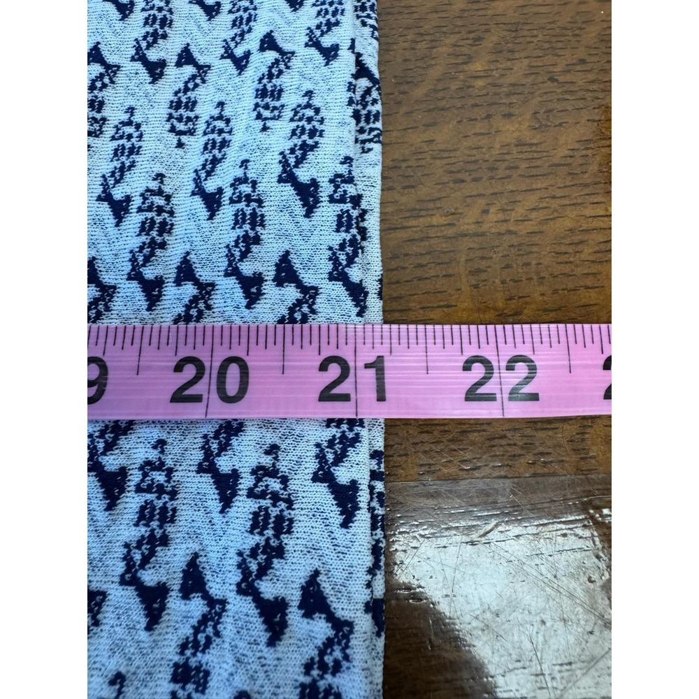 Vintage Sweater Mens Medium Blue Geometric Mock Neck Short Sleeve Taiwan‎ 70s - Picture 6 of 6